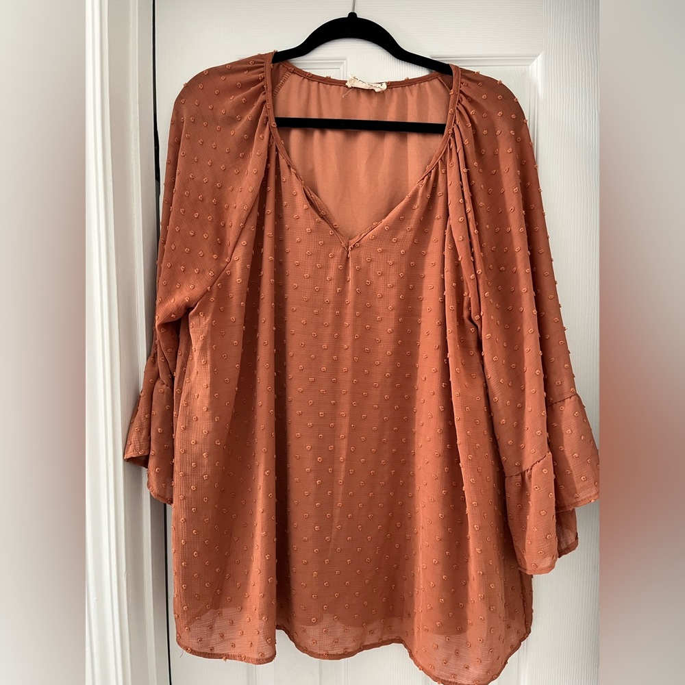 Tunic length blouse. Size large